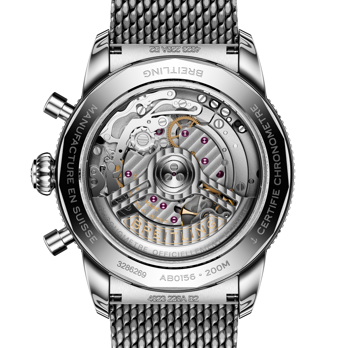 BRT Superocean Heritage B01 Chronograph 42 Watch with Blue Dial