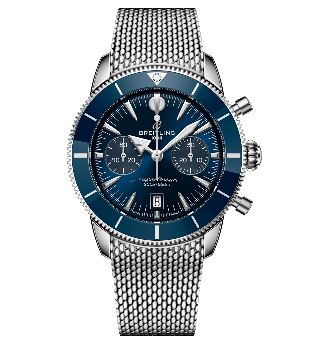 BRT Superocean Heritage B01 Chronograph 42 Watch with Blue Dial