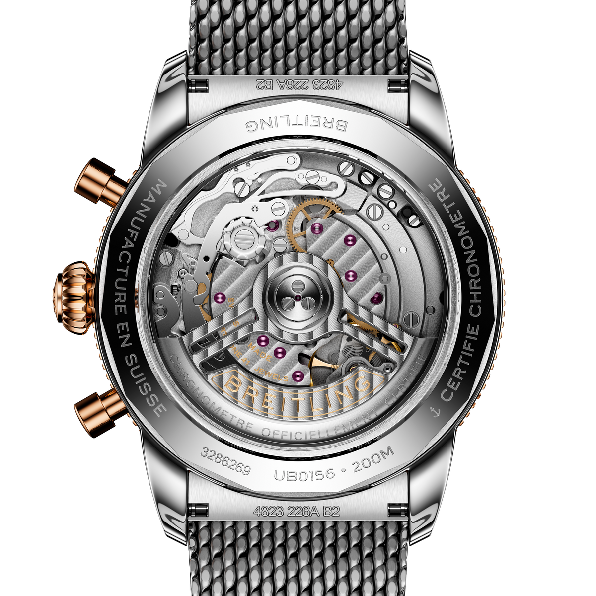 BRT Superocean Heritage B01 Chronograph 42 Watch with Black Dial