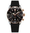 BRT Superocean Heritage B01 Chronograph 42 Watch with Black Mesh Rubber Strap