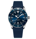 BRT Superocean Heritage B31 Automatic 42 Watch with Blue Mesh Rubber Strap