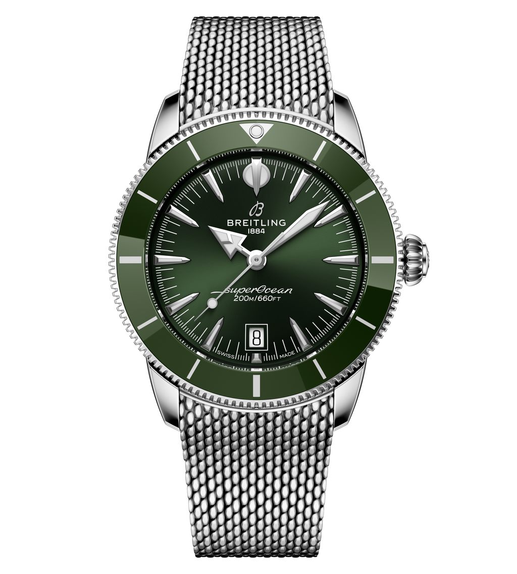 BRT Superocean Heritage B31 Automatic 42 Watch with Green Dial