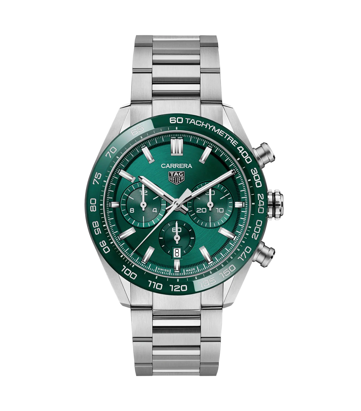 TGHR Carrera Watch with a Green Brushed Dial