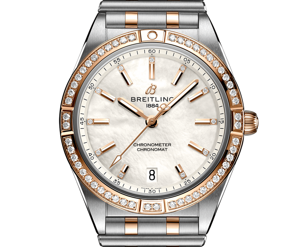 BRT Chronomat Automatic 36mm Watch with Mother of Pearl Dial