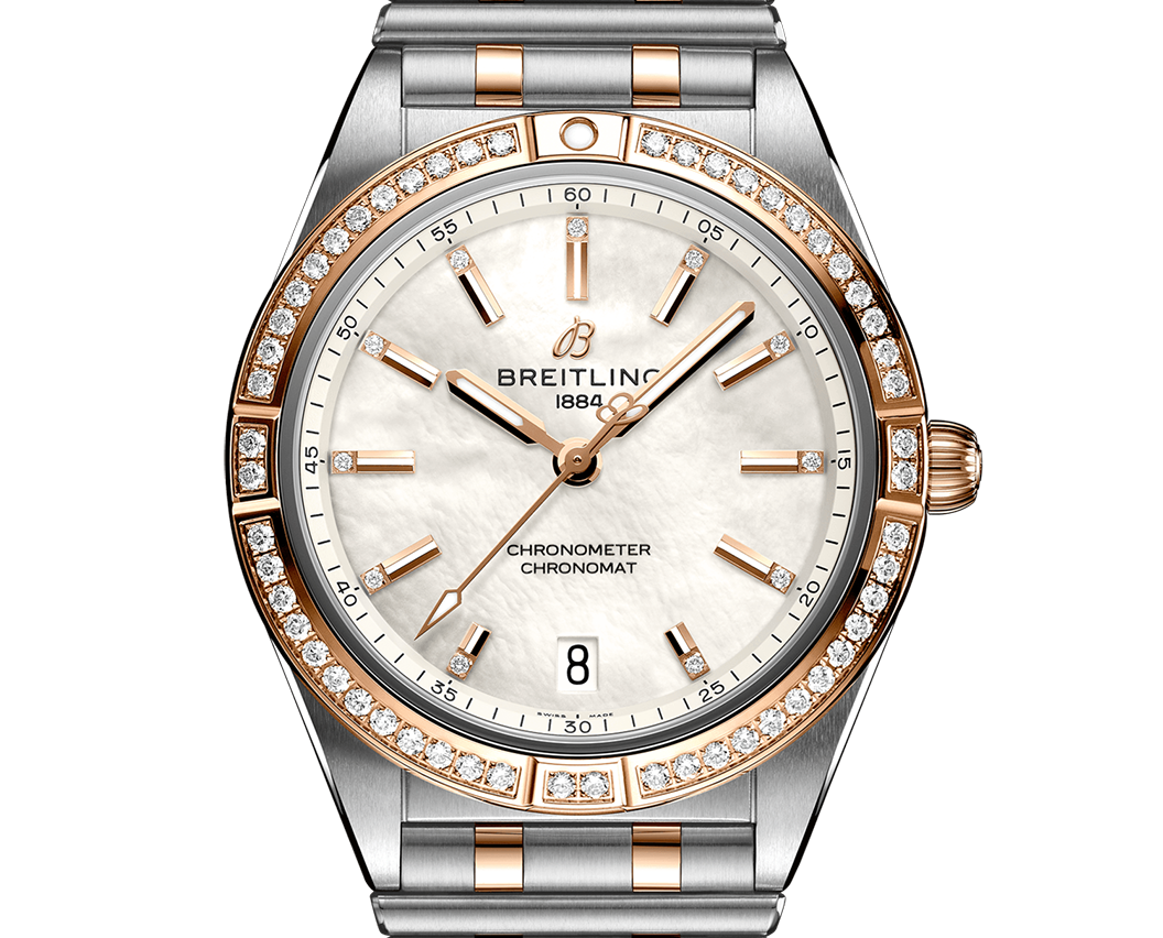 BRT Chronomat Automatic 36mm Watch with Mother of Pearl Dial