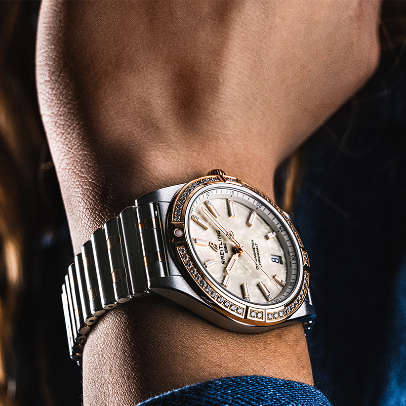 BRT Chronomat Automatic 36mm Watch with Mother of Pearl Dial