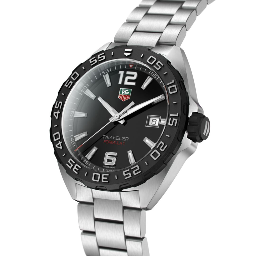 TGHR Formula 1 Men's Black Dial and Black Bezel Watch