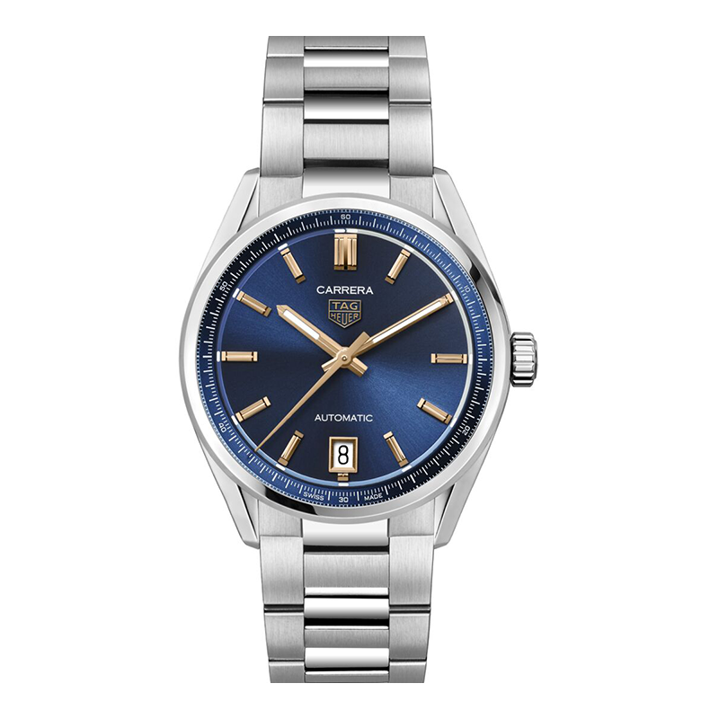 TGHR Carrera Date Watch with Blue Dial