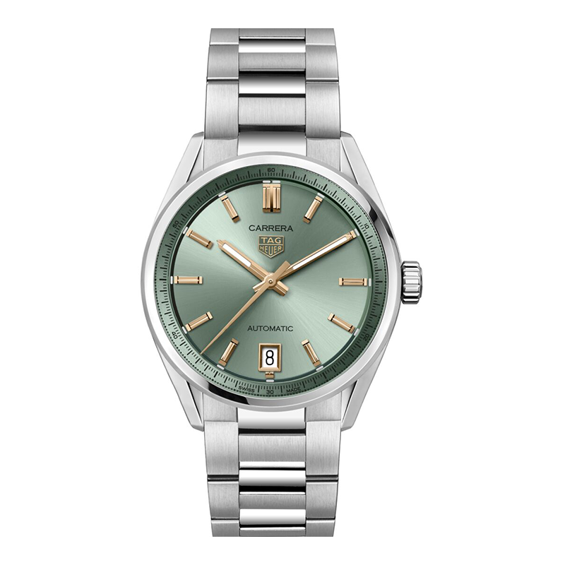 TGHR Carrera Date Watch with Green Dial