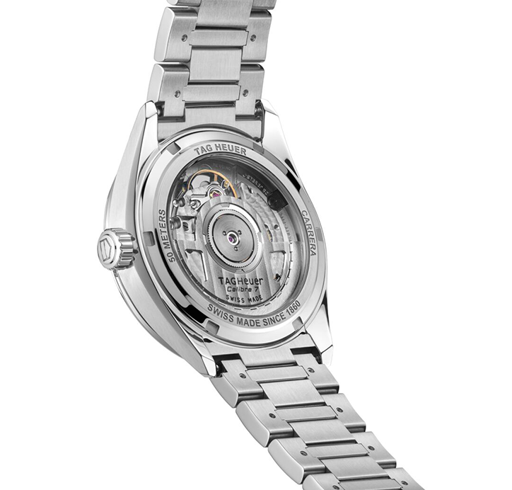 TGHR Carrera Date Watch with Pink Dial