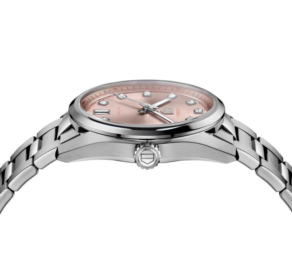 TGHR Carrera Date Watch with Peach Dial