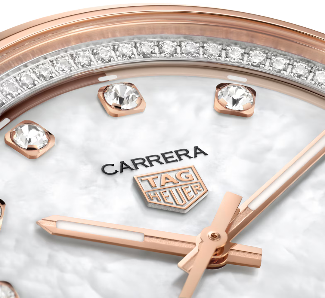 TGHR Carrera Date Watch with Diamonds