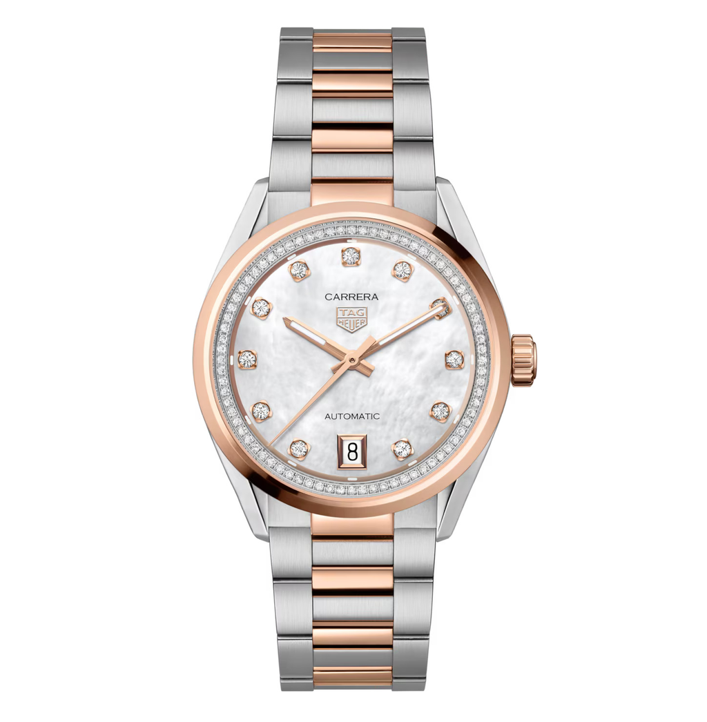 TGHR Carrera Date Watch with Diamonds