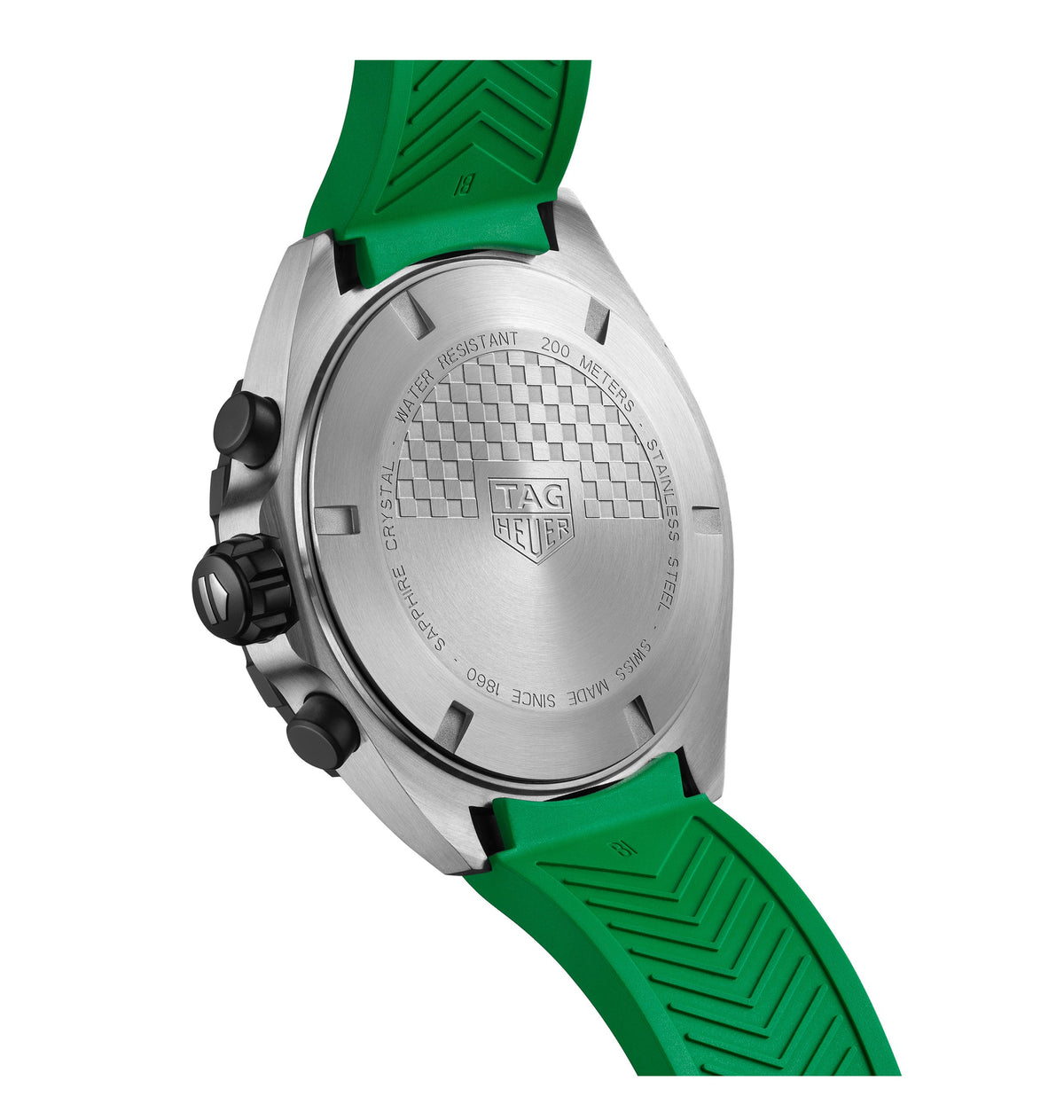 TGHR Formula 1 Men's Quartz Chronograph Green Dial and Rubber Strap Watch