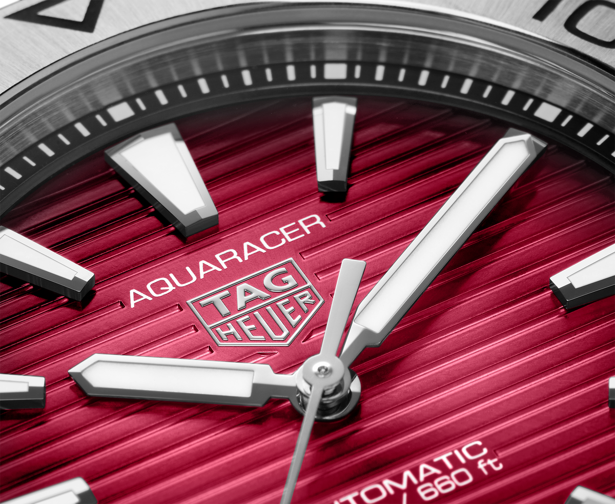 TGHR Aquaracer Professional 200 Watch with Red Dial