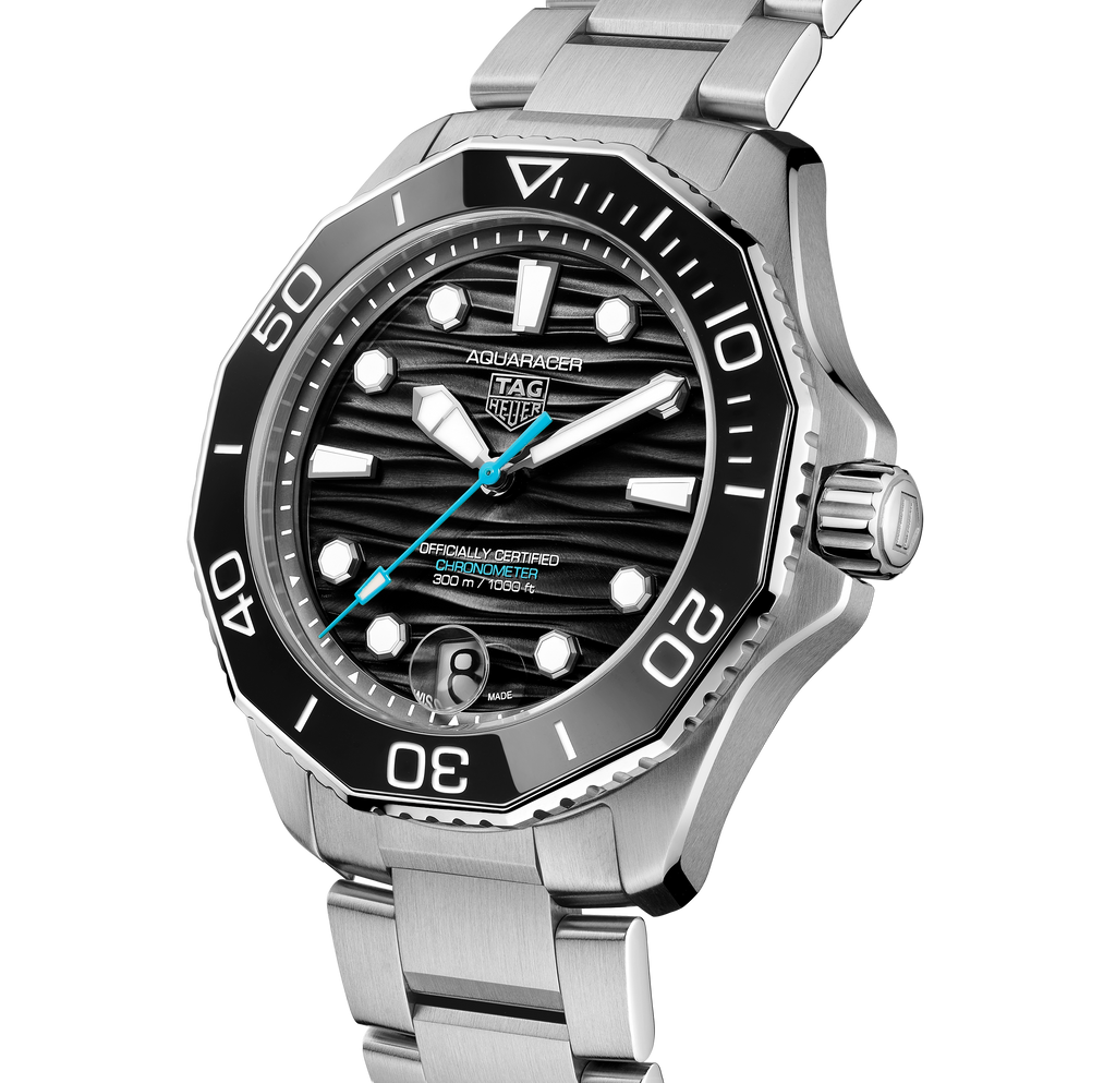 TGHR Aquaracer Professional 300 Date Watch with Black Dial