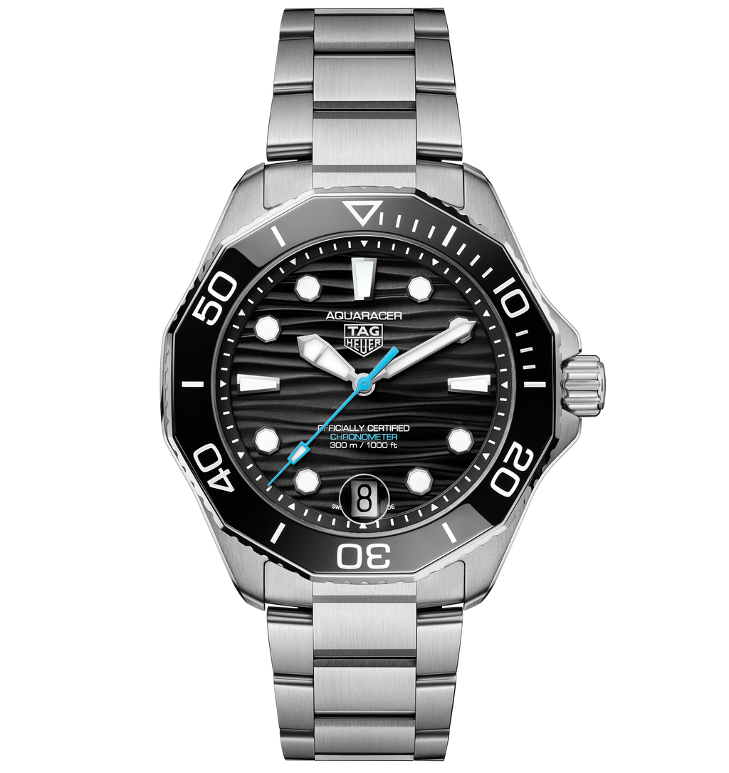 TGHR Aquaracer Professional 300 Date Watch with Black Dial