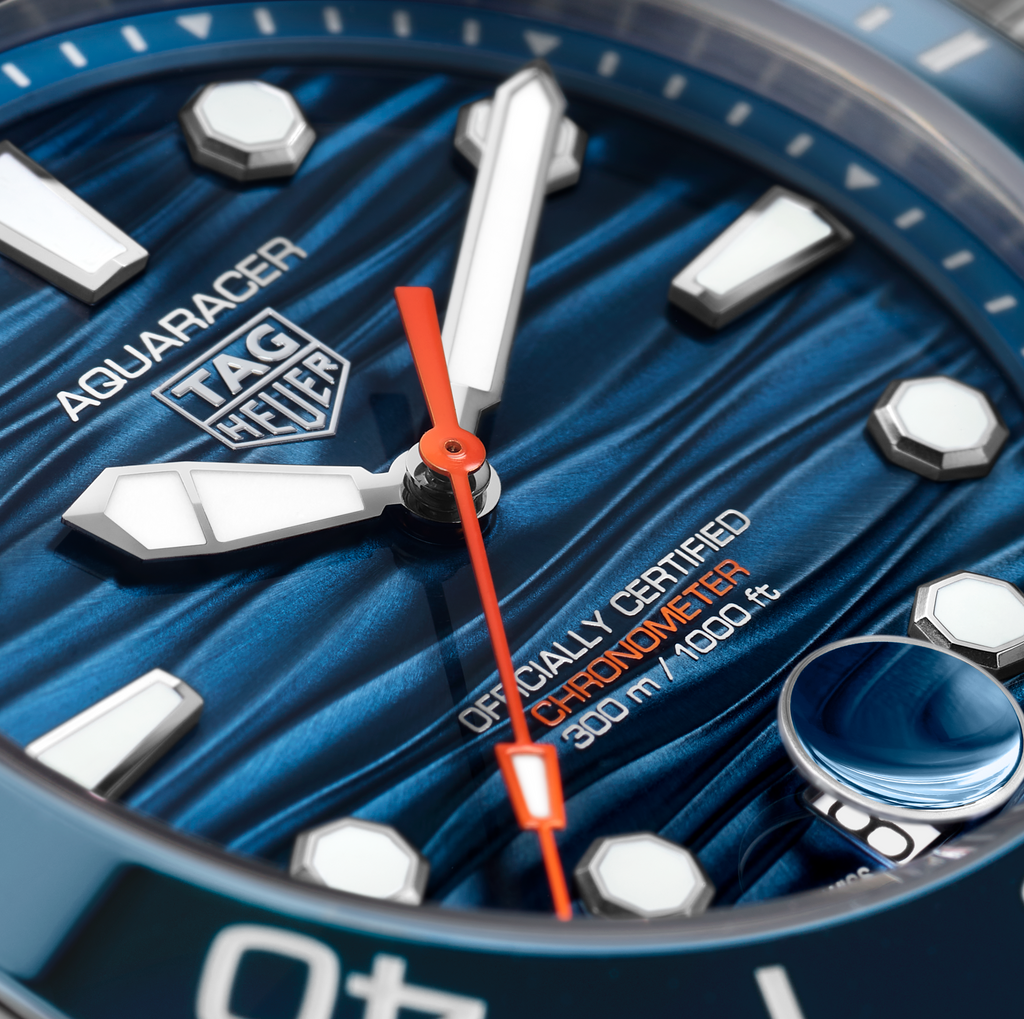 TGHR Aquaracer Professional 300 Date Watch with Blue Dial