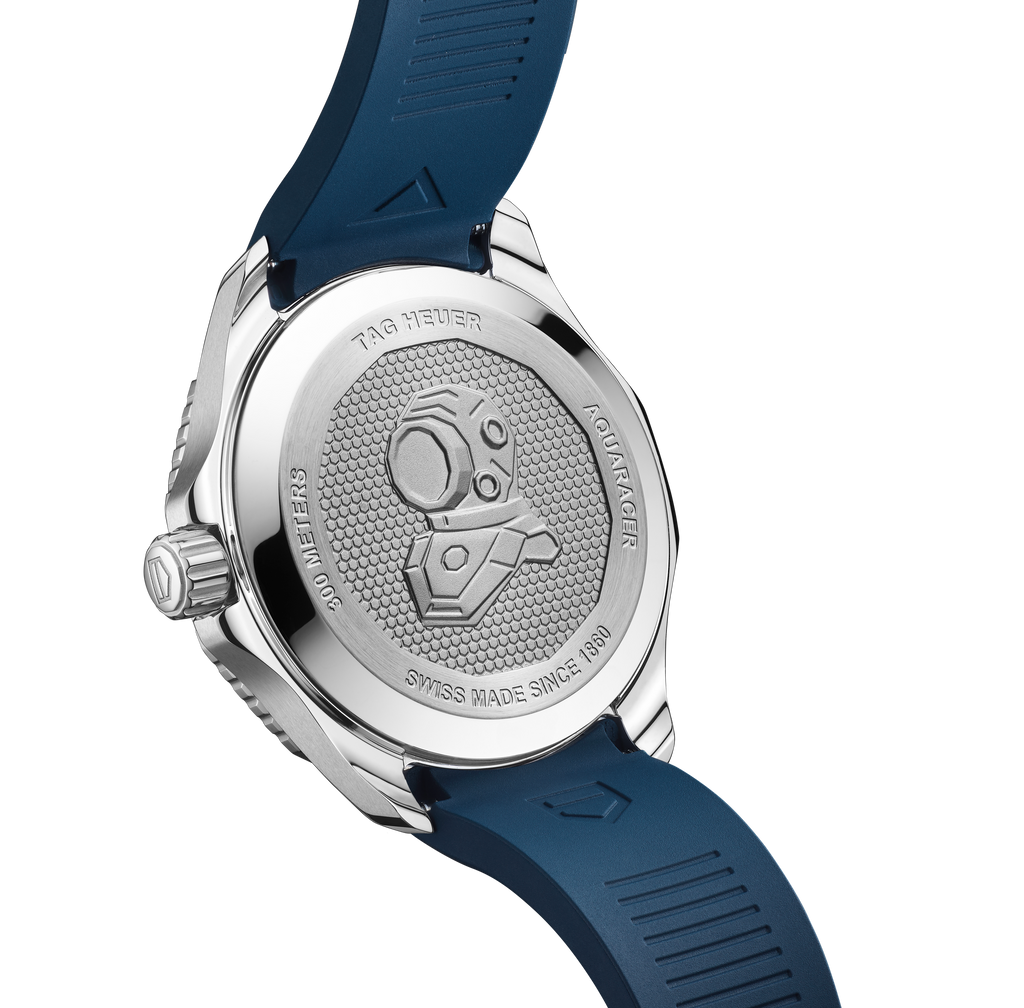 TGHR Aquaracer Professional 300 Date Watch with Blue Rubber Strap