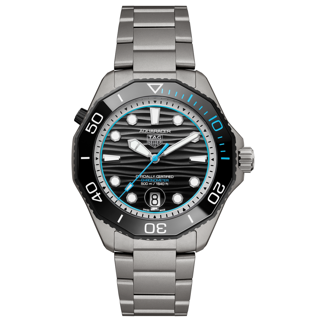 TGHR Aquaracer Professional 500 Date Watch with Black Gradient Lacquered Dial, Limited Edition