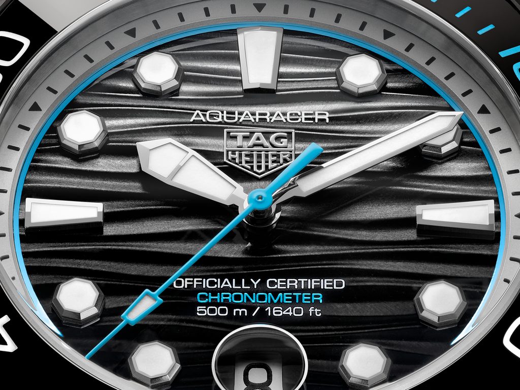 TGHR Aquaracer Professional 500 Date Watch with Black Gradient Lacquered Dial, Limited Edition