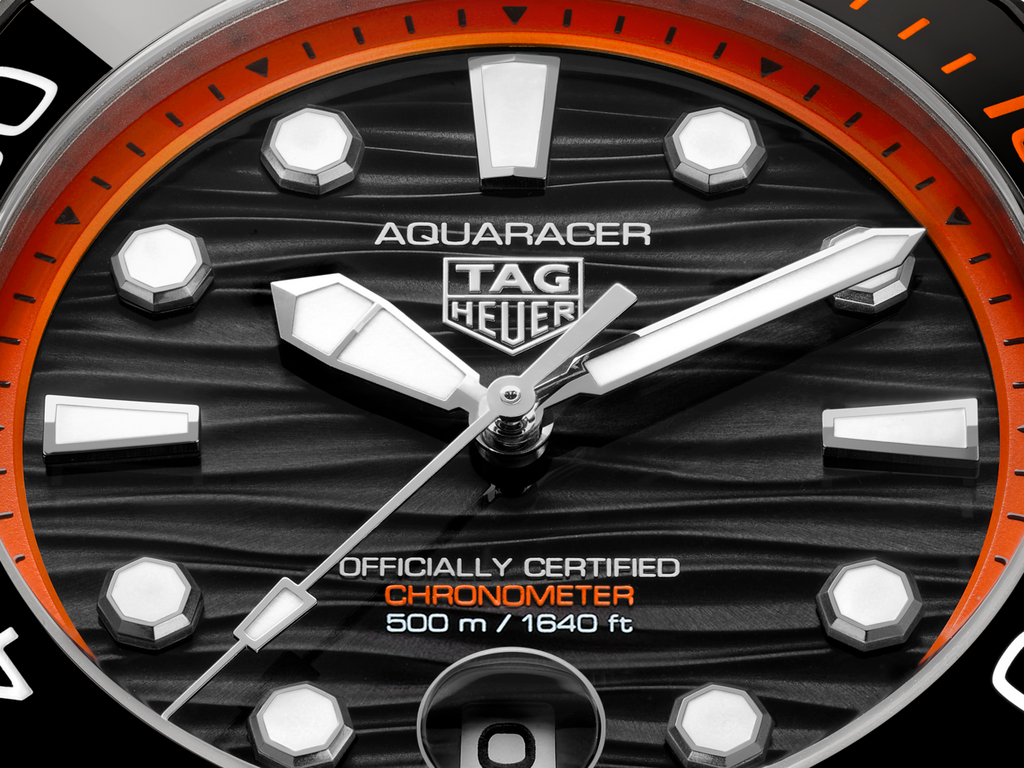 TGHR Aquaracer Professional 500 Date Watch with Black Lacquered Dial, Limited Edition