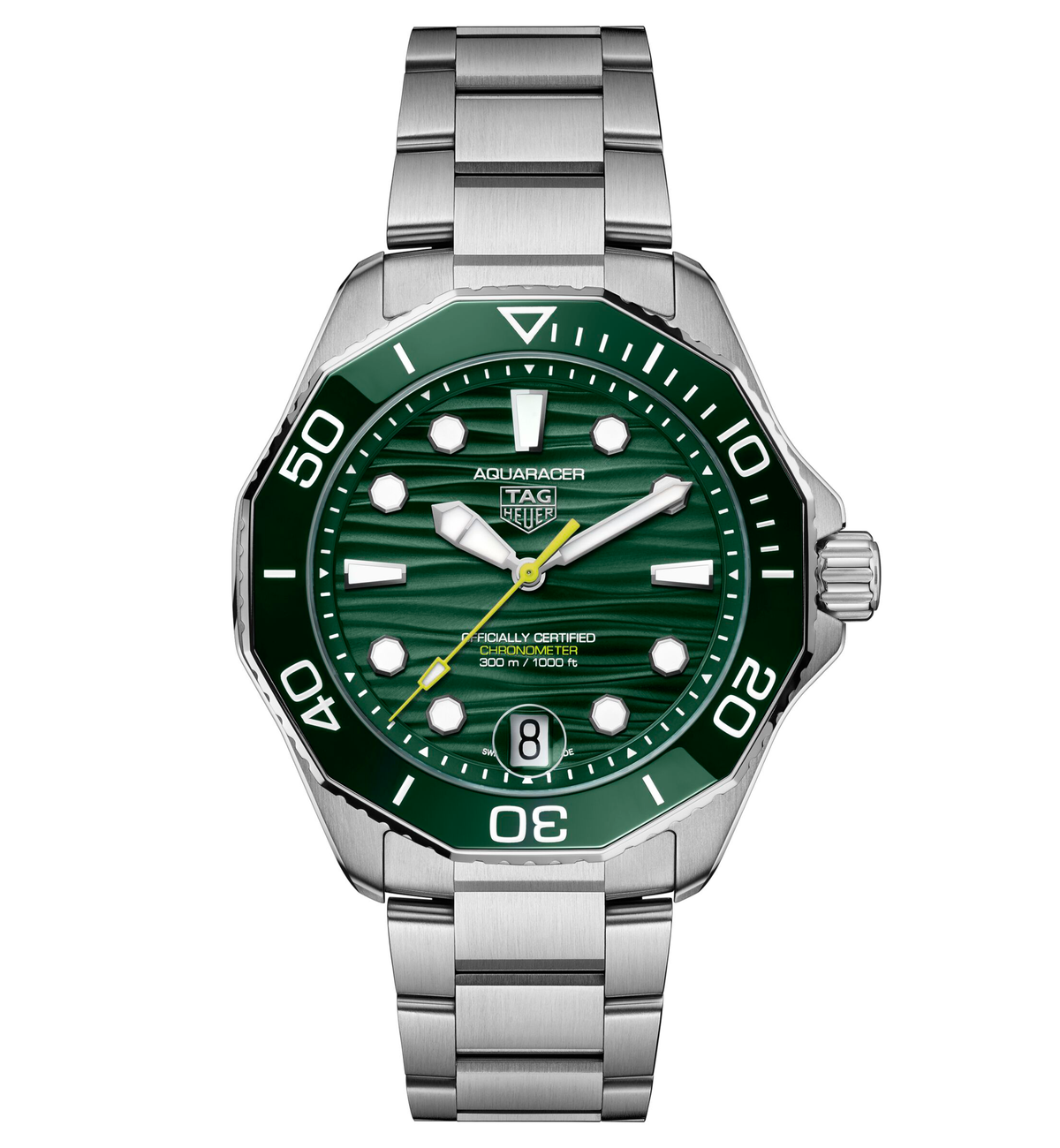 TGHR Aquaracer Professional 300 Date Watch with Green Dial