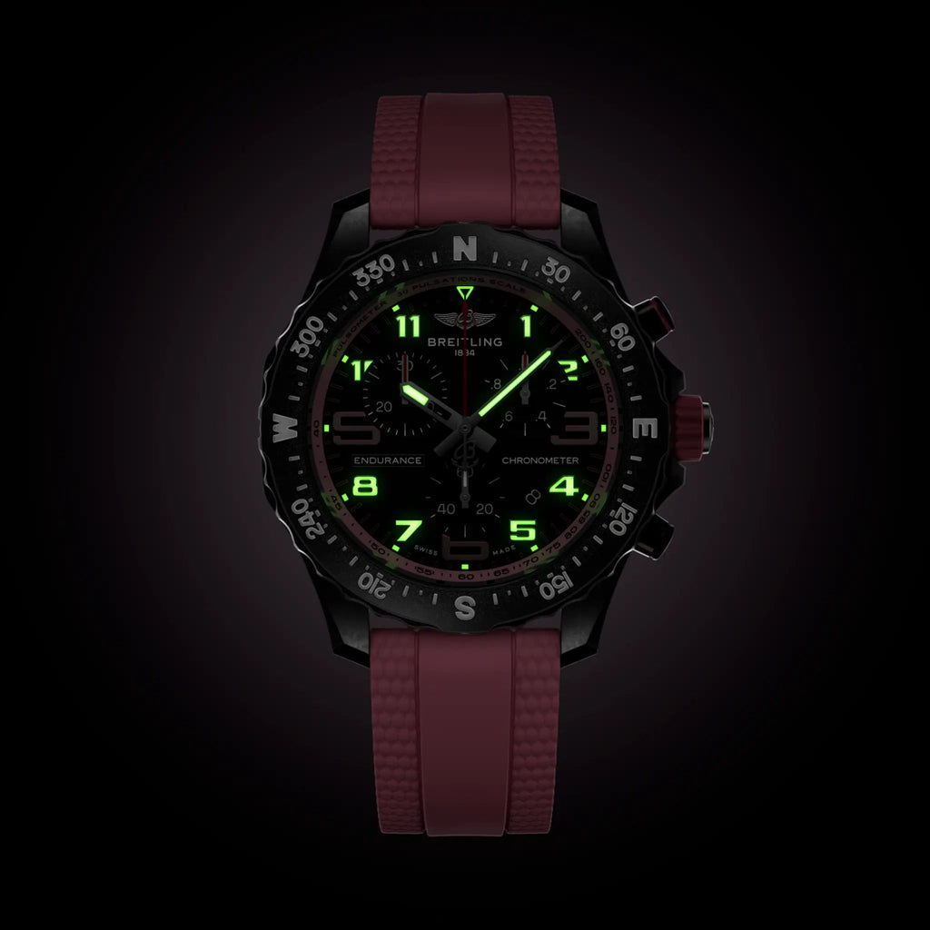 BRT Endurance Pro 38 Watch with Pink Rubber Strap