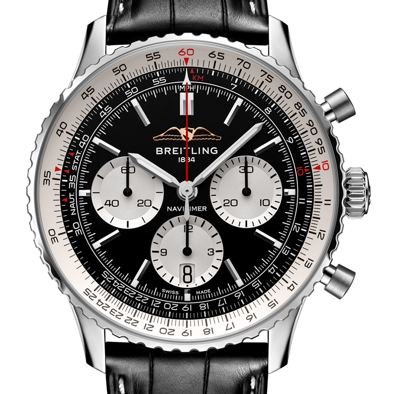 BRT Navitimer B01 43mm Watch with Black Dial