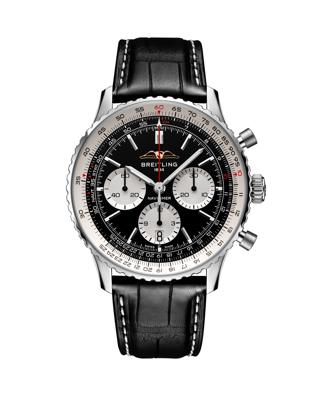 BRT Navitimer B01 43mm Watch with Black Dial