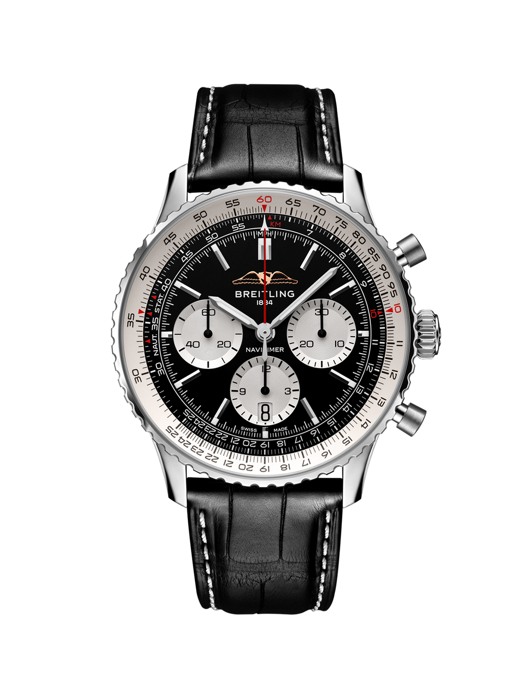 BRT Navitimer B01 46mm Watch with Black Dial