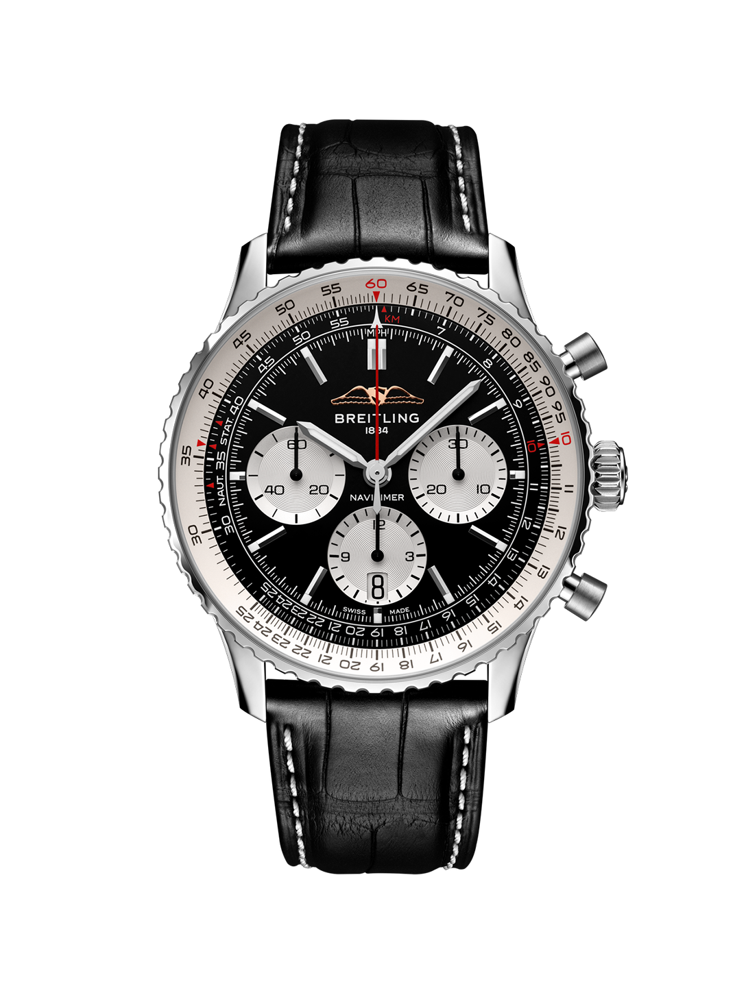 BRT Navitimer B01 46mm Watch with Black Dial