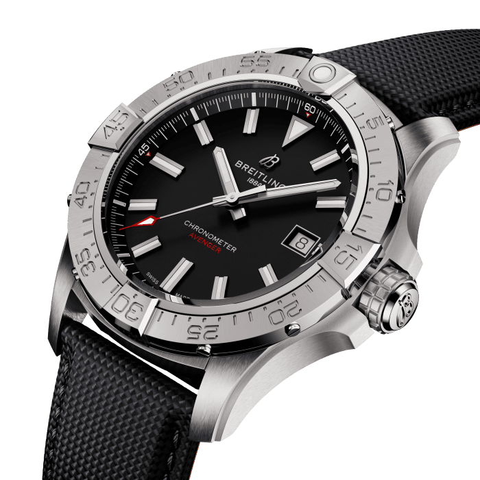 BRT Avenger Automatic 42mm Watch with Black Strap