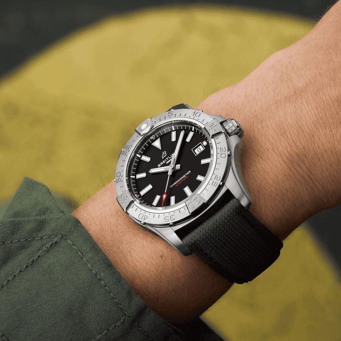 BRT Avenger Automatic 42mm Watch with Black Strap