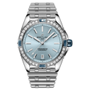 BRT Super Chronomat 38mm Diamond Watch with Light Blue Dial