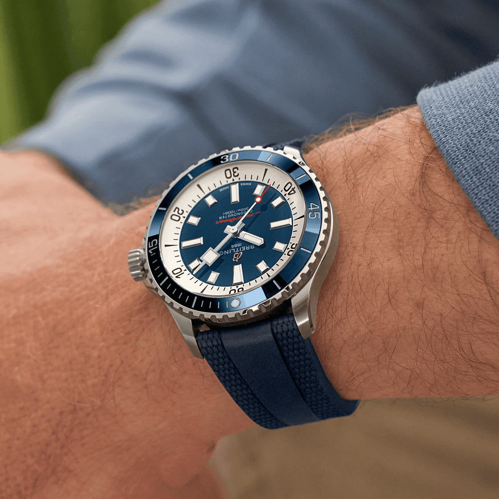 BRT Superocean Blue on Rubber Watch, 42mm