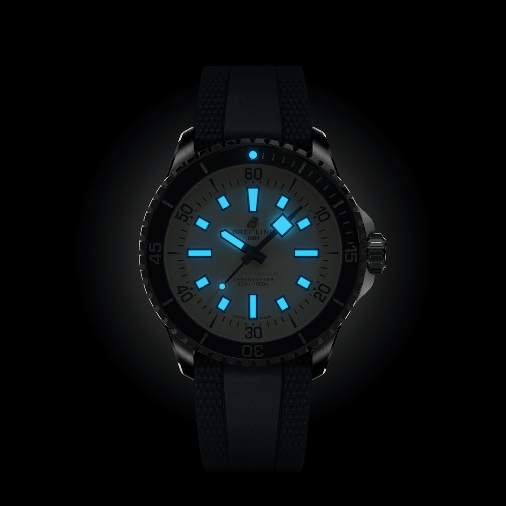 BRT Superocean Silver on Rubber Watch, 42mm