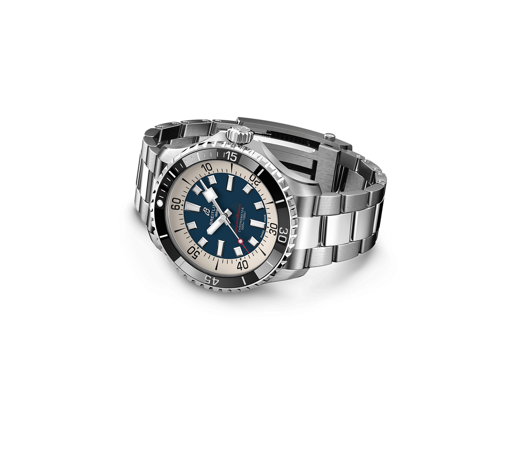BRT Superocean Watch with Blue Dial, 44mm