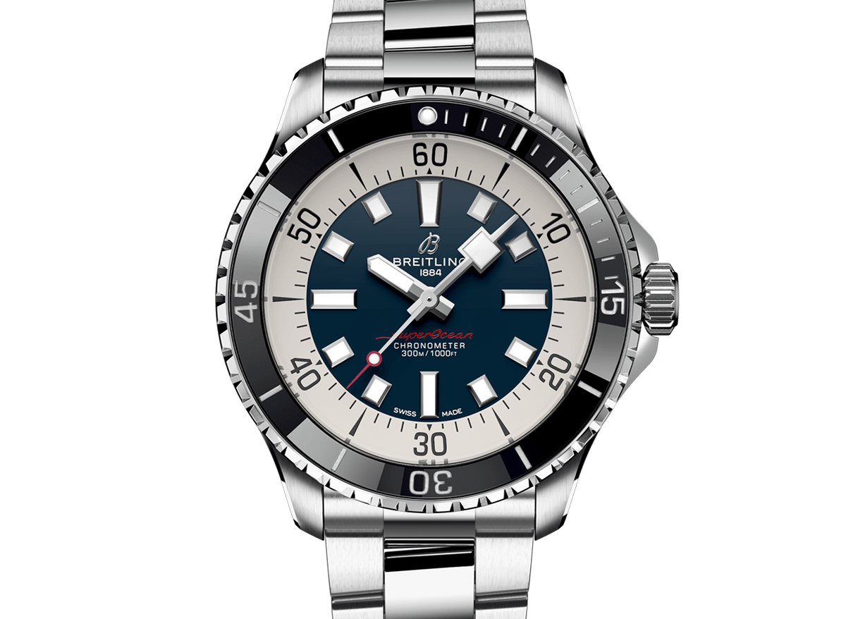 BRT Superocean Watch with Blue Dial, 44mm