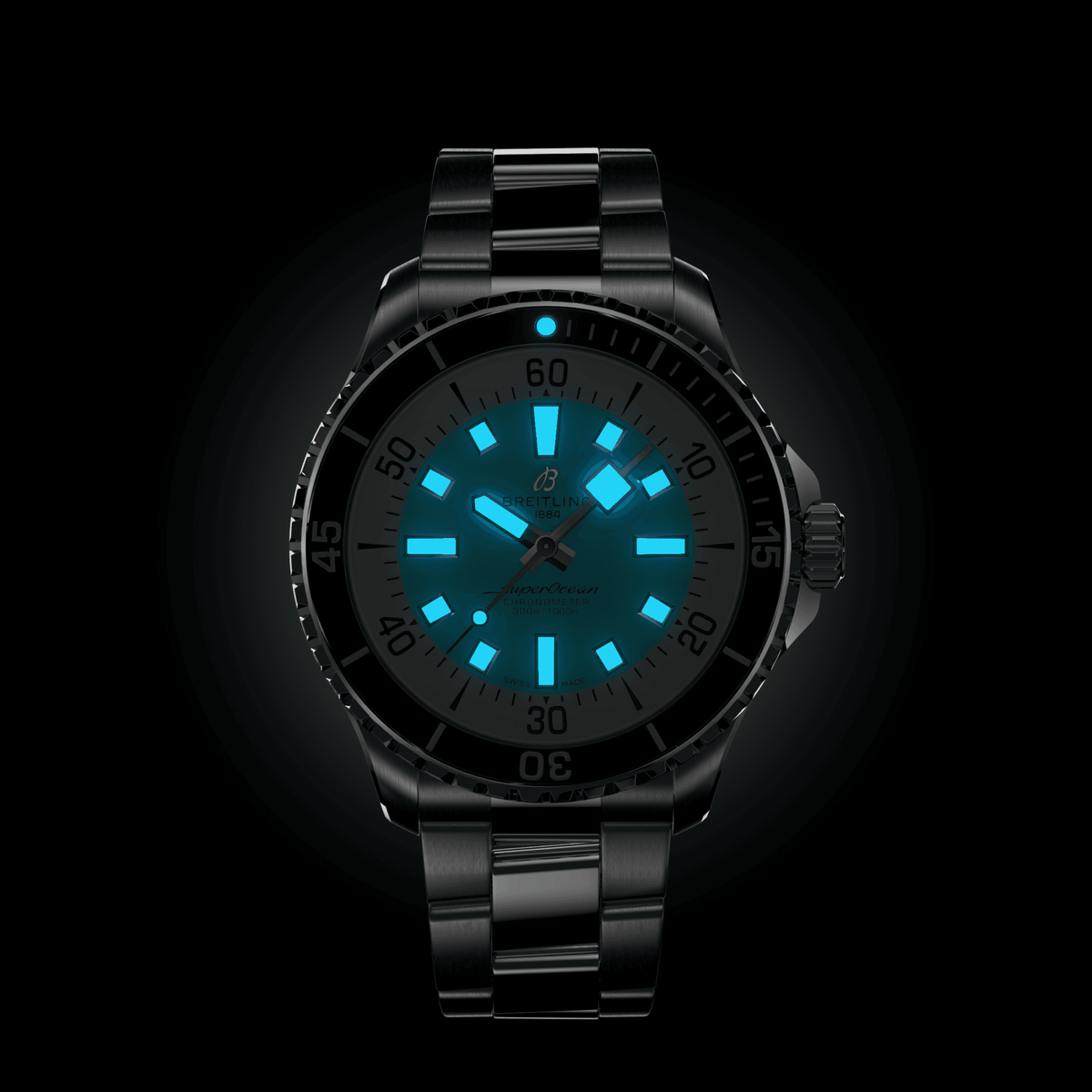 BRT Superocean Turquoise Watch, 44mm