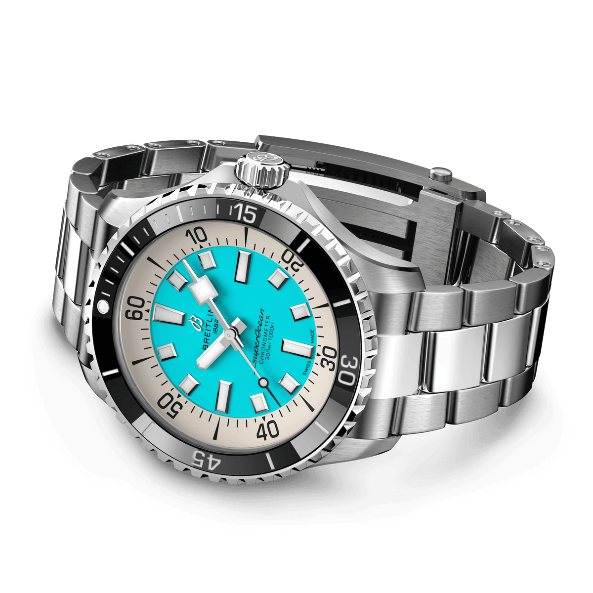 BRT Superocean Turquoise Watch, 44mm