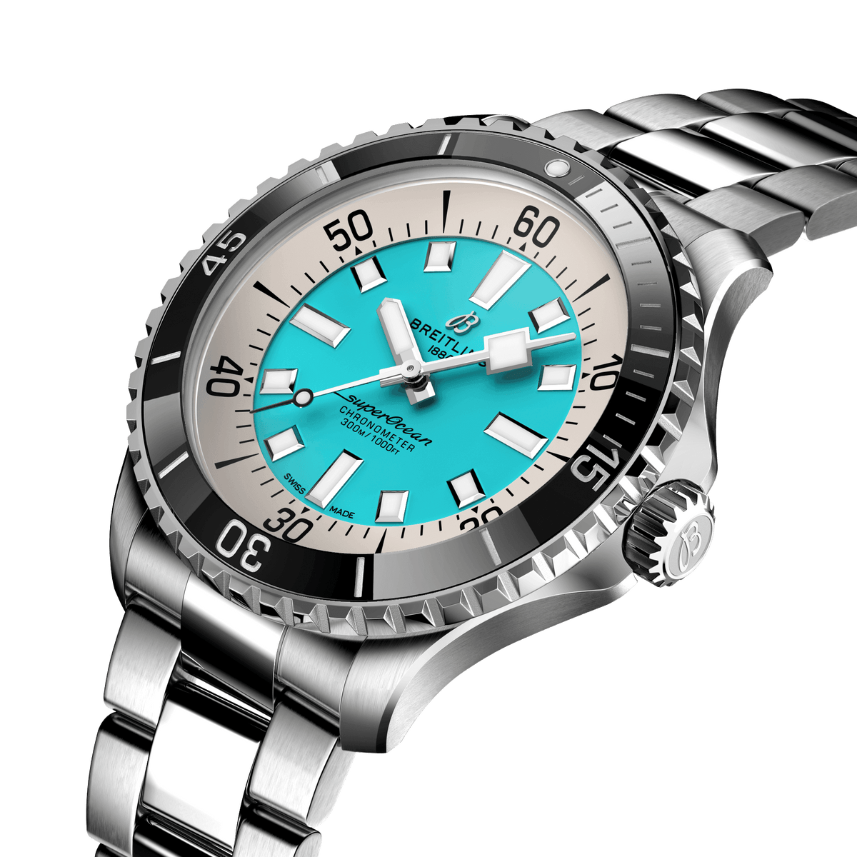 BRT Superocean Turquoise Watch, 44mm
