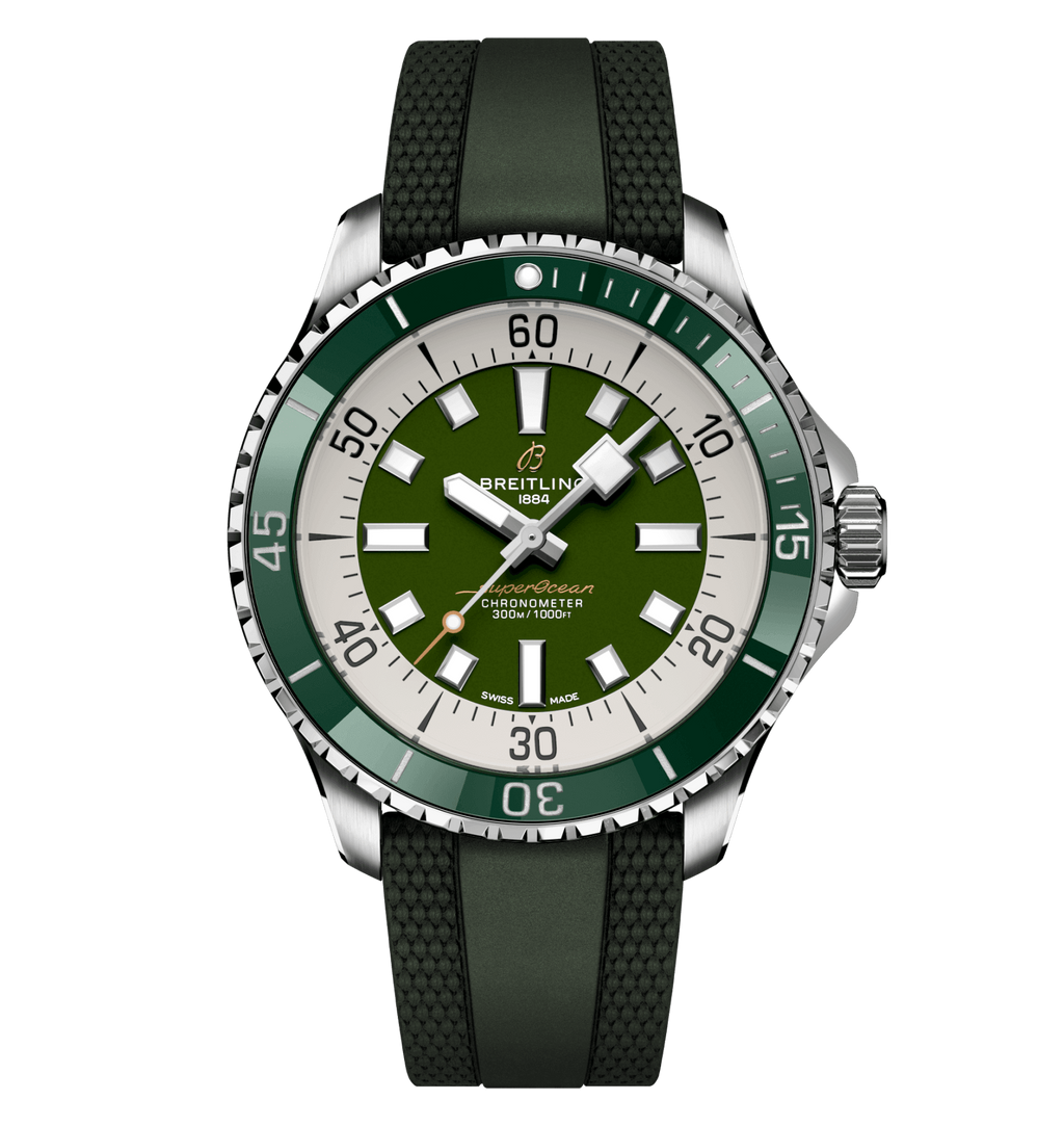 BRT Superocean Green on Rubber Watch, 44mm