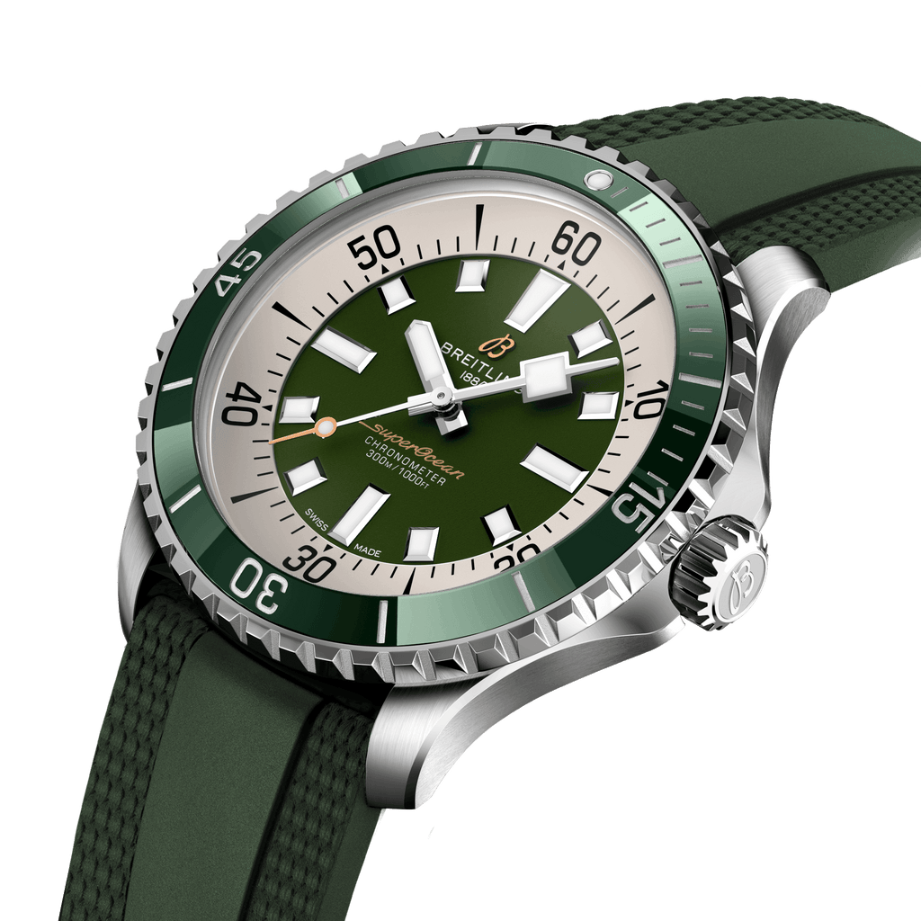 BRT Superocean Green on Rubber Watch, 44mm