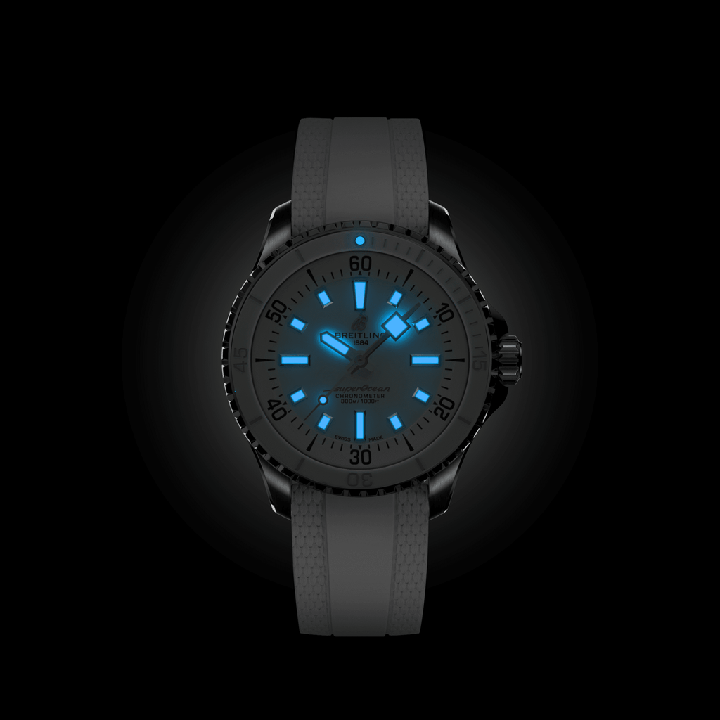 BRT Superocean White on Rubber Watch, 36mm