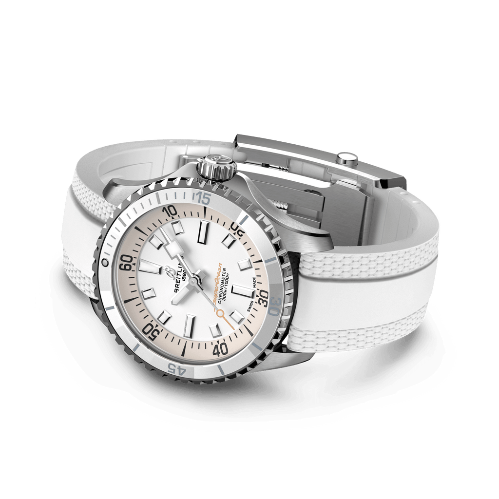 BRT Superocean White on Rubber Watch, 36mm