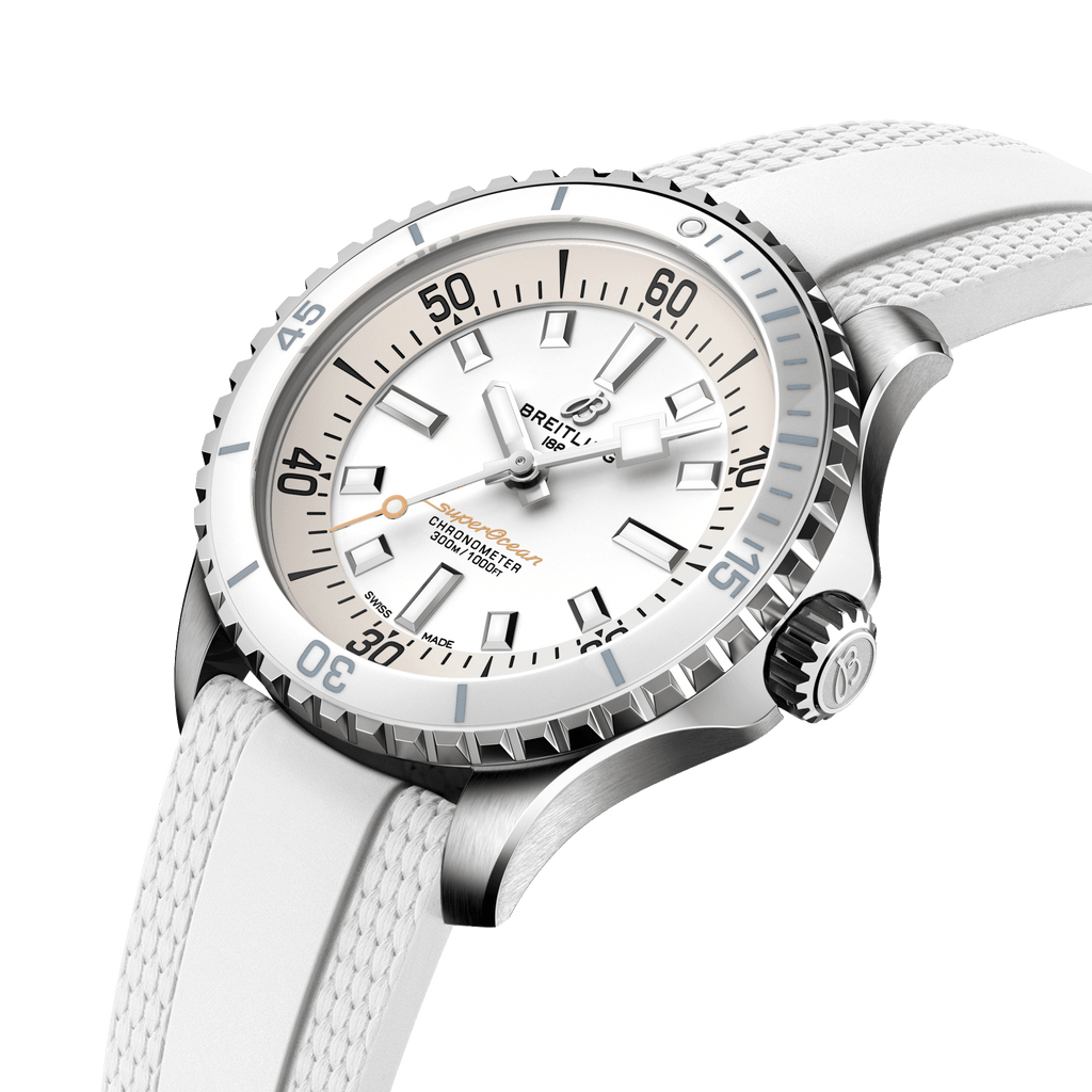 BRT Superocean White on Rubber Watch, 36mm