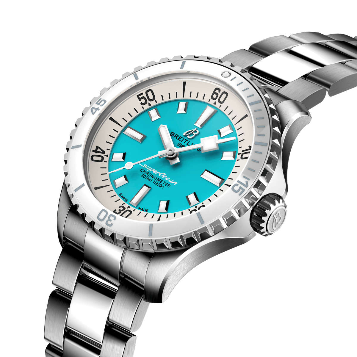 BRT Superocean Turquoise Watch, 36mm