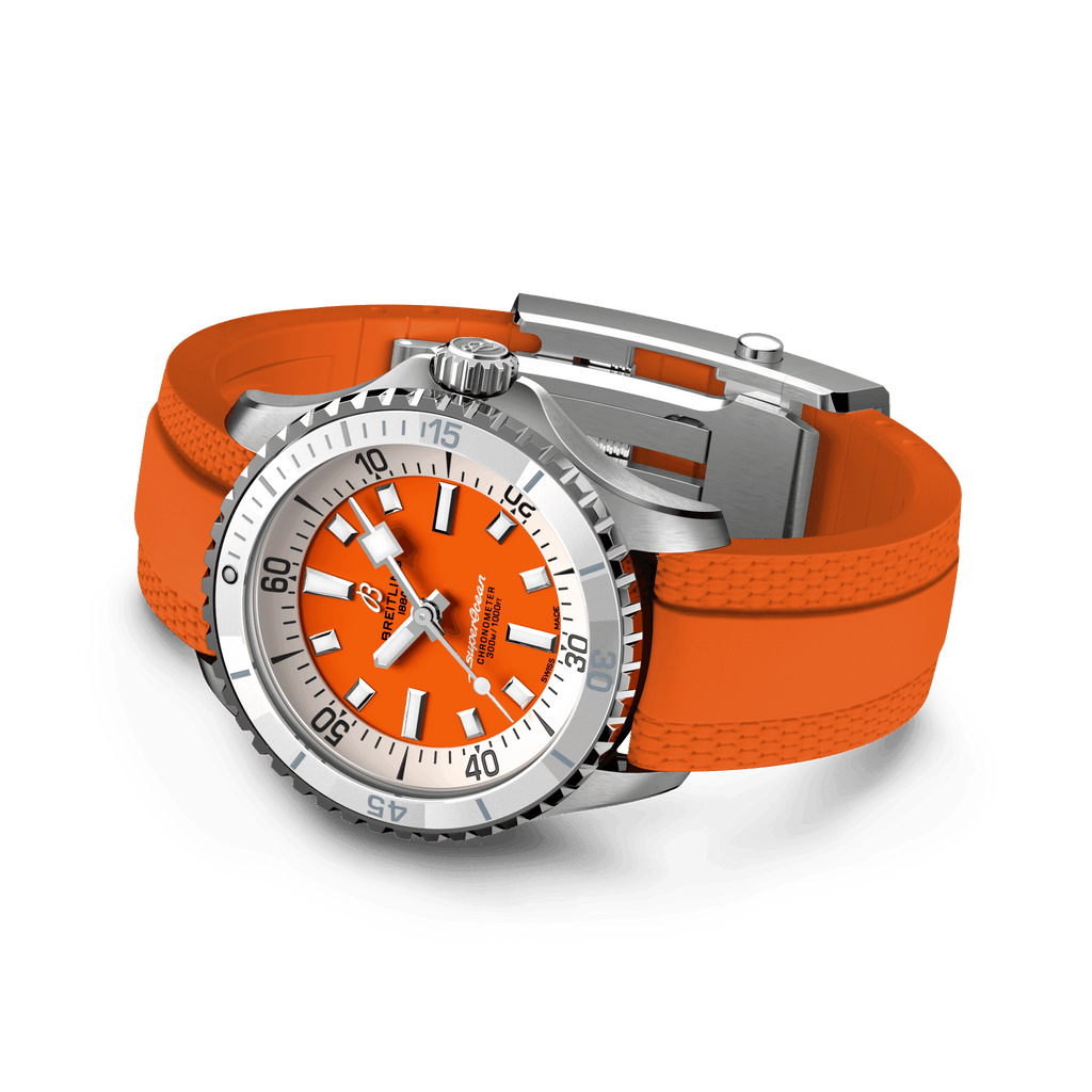 BRT Superocean Orange on Rubber Watch, 36mm
