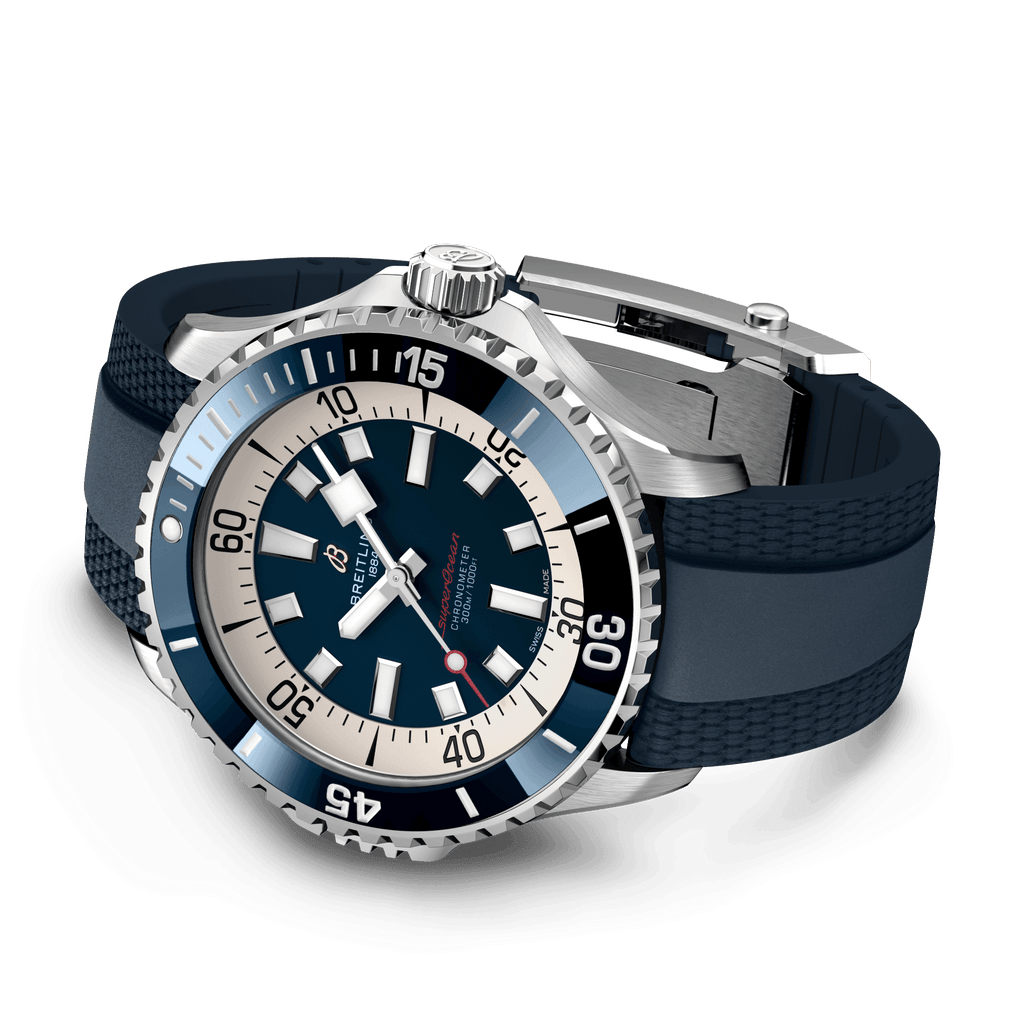 BRT Superocean Blue on Rubber Watch, 46mm